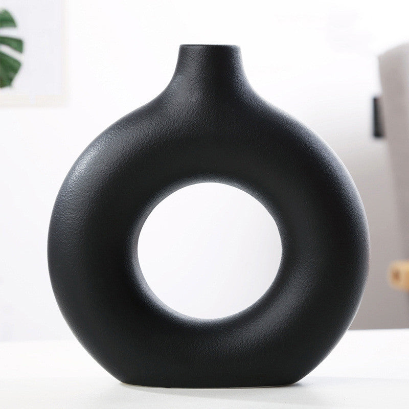 Minimalist Frosted Porcelain Vase – Unglazed Modern Decor Piece