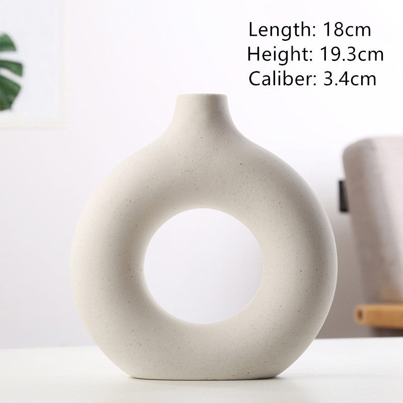 Minimalist Frosted Porcelain Vase – Unglazed Modern Decor Piece