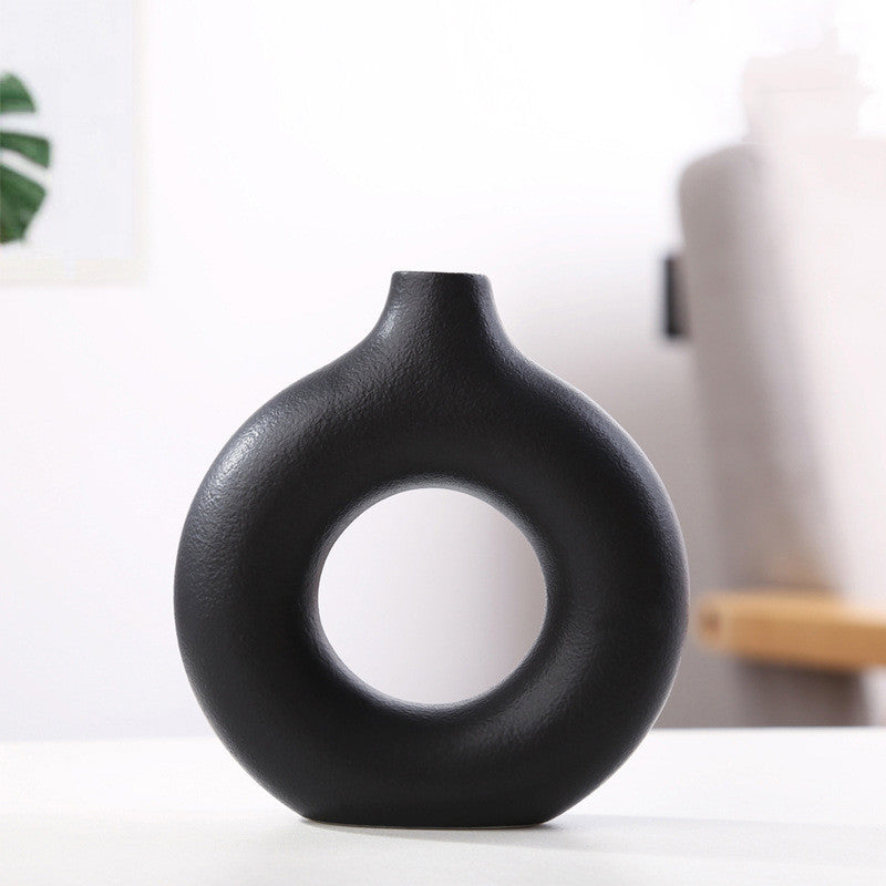 Minimalist Frosted Porcelain Vase – Unglazed Modern Decor Piece