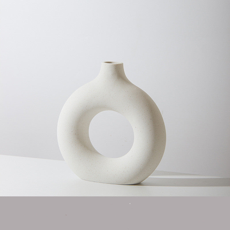 Minimalist Frosted Porcelain Vase – Unglazed Modern Decor Piece