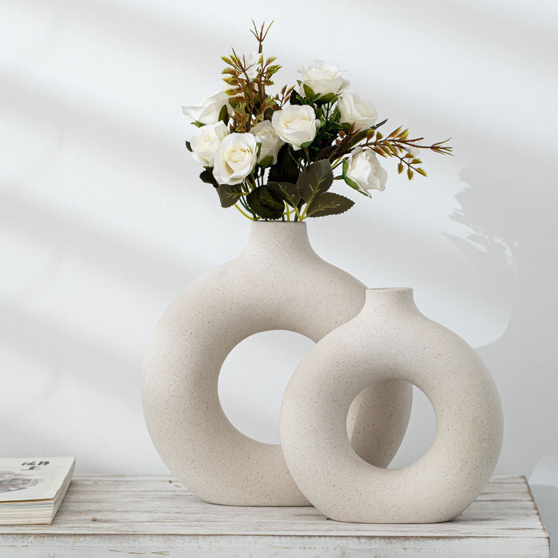 Minimalist Frosted Porcelain Vase – Unglazed Modern Decor Piece
