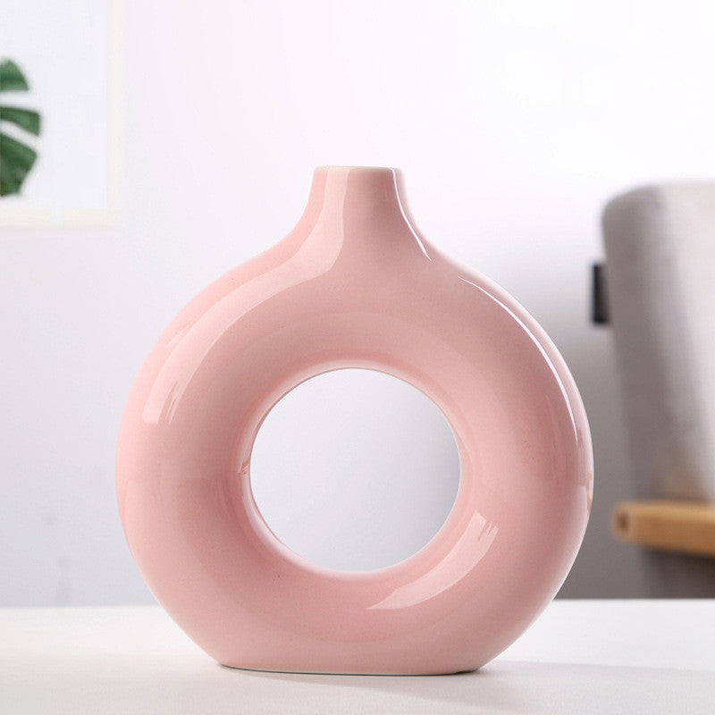 Minimalist Frosted Porcelain Vase – Unglazed Modern Decor Piece