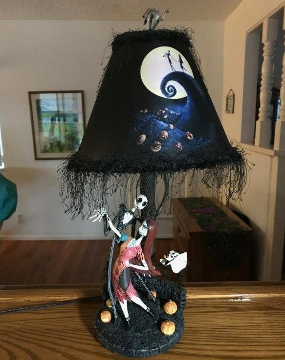 Halloween Jack and Sally Glowing LED Table Lamp