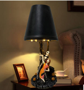 Halloween Jack and Sally Glowing LED Table Lamp - Image 2