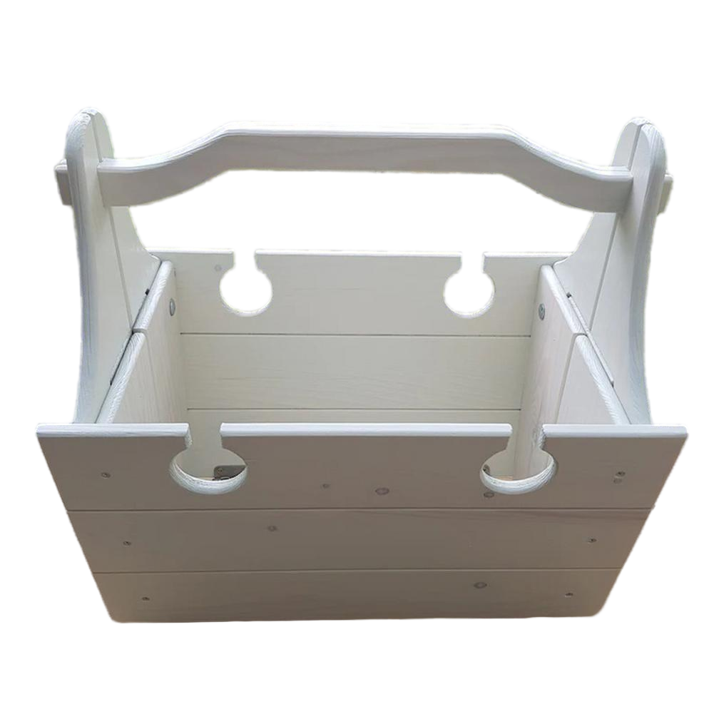 Portable Outdoor Storage Basket With Wooden Table - Image 4