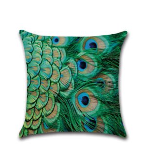 Printed Linen Throw Pillow Cover