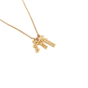 Customized Vertical Name Necklace Personalized Hang Tag Name Jewelry Gift For Mom