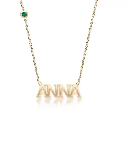 Custom Birthstone Name Necklace Personalized Arabic Birthstone Name Necklace - Image 5
