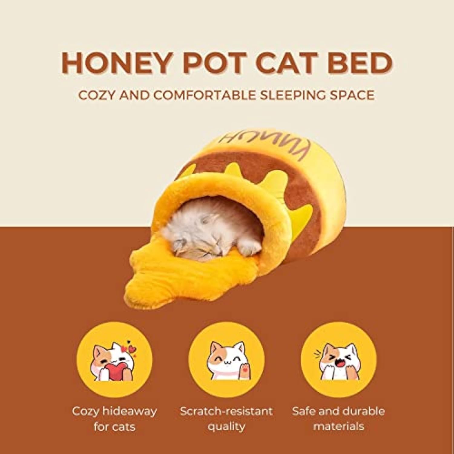 Honey Pot Cat Cave Bed - Image 3