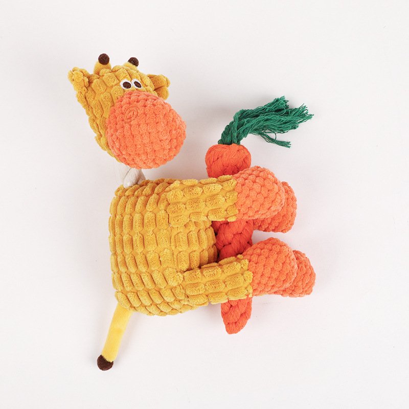 Funny Donkey Plush Dog Toy Squeaky Sound Interactive Chew Molar Pet Toy - Image 4