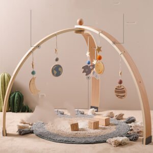 Wooden Triangle Crib Gym Toy