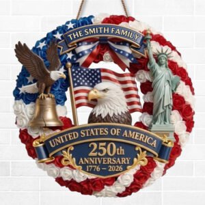 Personalized Patriotic Wooden Wall Sign