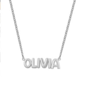 Personalized 3D Bubble Name Necklace