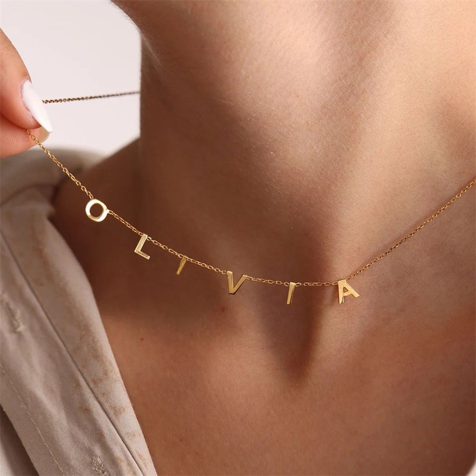 Personalized 26 Letter English Name Necklace - Image 2