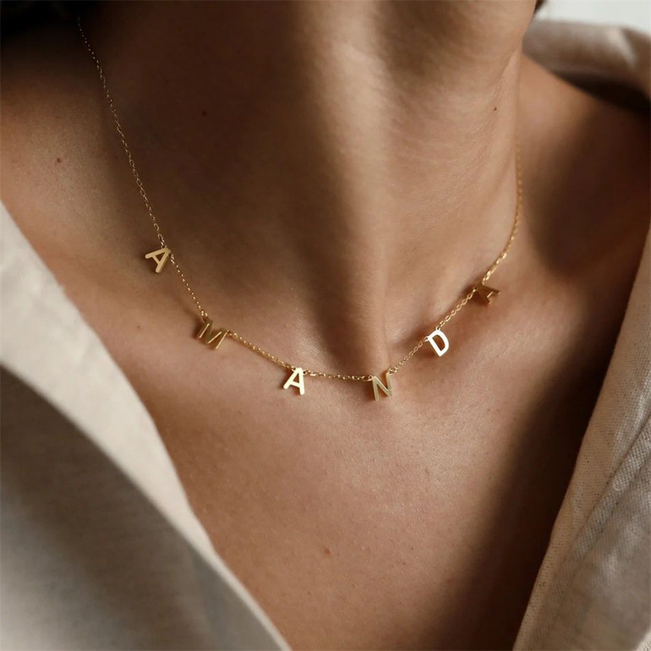Personalized 26 Letter English Name Necklace - Image 4