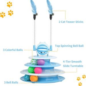 4-Tier Carousel Cat Ball Toy