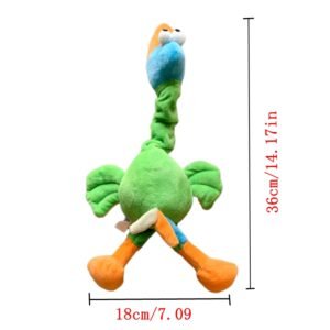 Squeaky Plush Bird Dog Toy