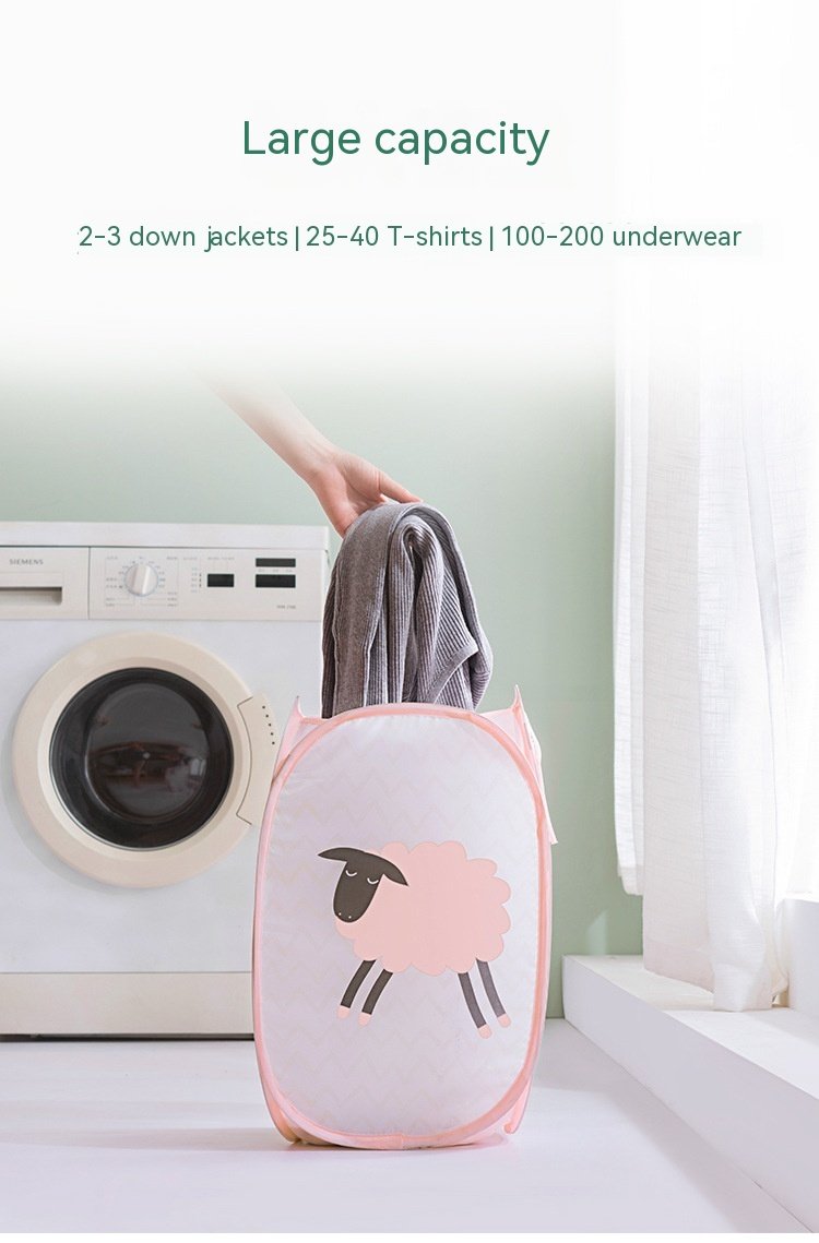 Cartoon Laundry Basket Large Laundry Basket Storage Basket Foldable Dirty Clothes Basket Simple Put Dirty Clothes Storage Basket - Image 2