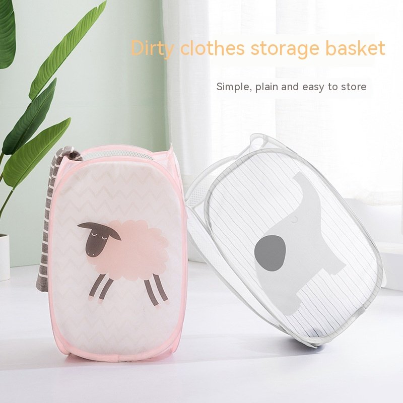 Cartoon Laundry Basket Large Laundry Basket Storage Basket Foldable Dirty Clothes Basket Simple Put Dirty Clothes Storage Basket - Image 5