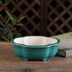 Breathable, Practical Chinese-style Planter For Green Plants Made From Ceramic White Clay
