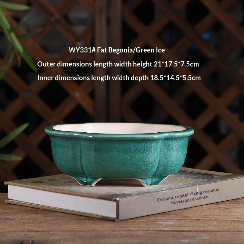 Breathable, Practical Chinese-style Planter For Green Plants Made From Ceramic White Clay - Image 4