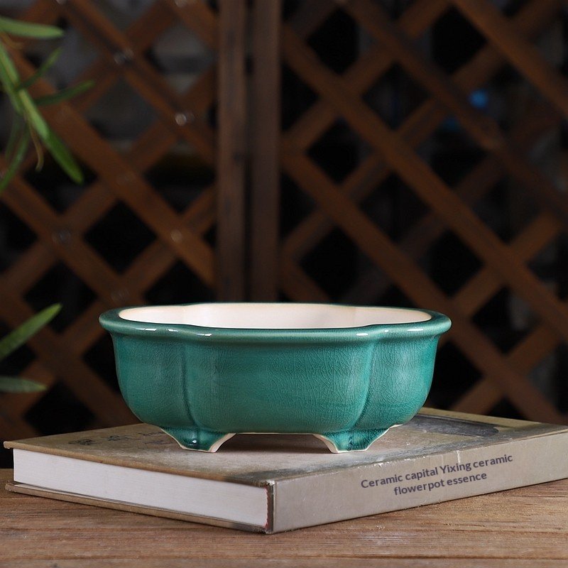Breathable, Practical Chinese-style Planter For Green Plants Made From Ceramic White Clay - Image 5