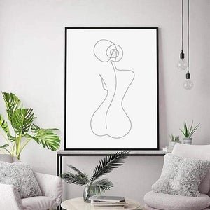 Chic Feminine Canvas Simple Wall Art Home Decor - Image 2