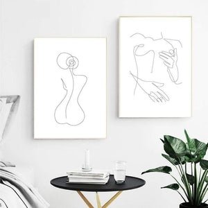 Chic Feminine Canvas Simple Wall Art Home Decor - Image 3