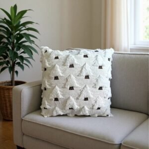 Christmas Tree Throw Pillow Cover 3D Plush Pine Tree Decorative Cushion Case, Farmhouse Winter Holiday Pillowcase For Sofa Couch Home Xmas Decor